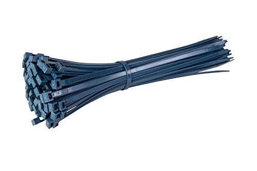 Gocableties Paquete de 100 bridas para cables detectables de metal azul, 360 mm x 7,5 mm (35,5 cm)