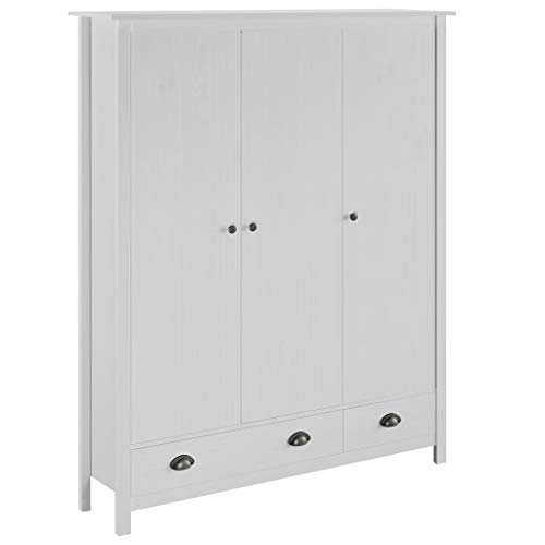 Goliraya Armario con 2 Cajones y 5 Estantes Armario Dormitorio Madera Maciza Pino 127x50x170cm Goliraya Armario con 2 Cajones y 5 Estantes Armario Dormitorio Madera Maciza Pino 127x50x170cm