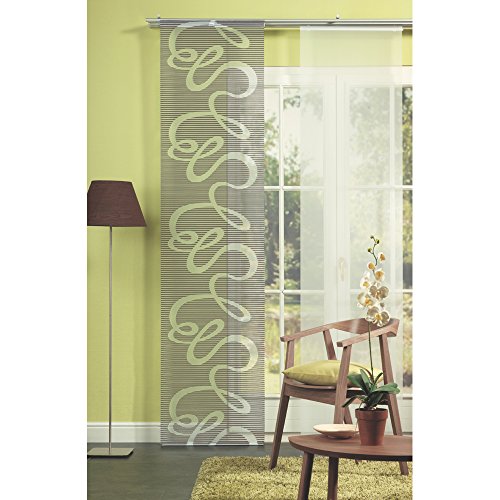 Home Fashion 87678-760 Panel japonés, decoración-Scherli, 245 x 60 cm, Piedra