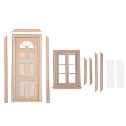 Homyl 1/12 Madera en Miniatura 6 Paneles Marco de Ventana Doble y Puertas Sin Pintar Muebles para Casa de Muñecas de Bricolaje Haciendo Accesorios Homyl 1/12 Madera en Miniatura 6 Paneles Marco de Ventana Doble y Puertas Sin Pintar Muebles para Casa de Muñecas de Bricolaje Haciendo Accesorios