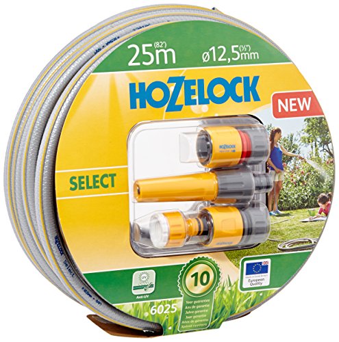 Hozelock Tricoflex Select Manguera Set, 12,5 mm de diámetro de 25 m con Inicial, Multicolor, 32,5 x 32,5 x 12,7 cm, 6025p9000