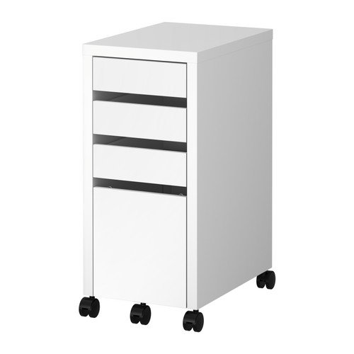 Ikea MICKE - Cajonera con almacenamiento de archivos, color blanco - 35x75 cm