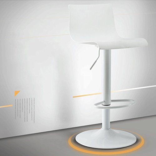 JT- Silla de comedor giratoria con respaldo con reposabrazos con pedal y asiento informal, duradera y estable (color: blanco, tamaño: A60-80 cm)