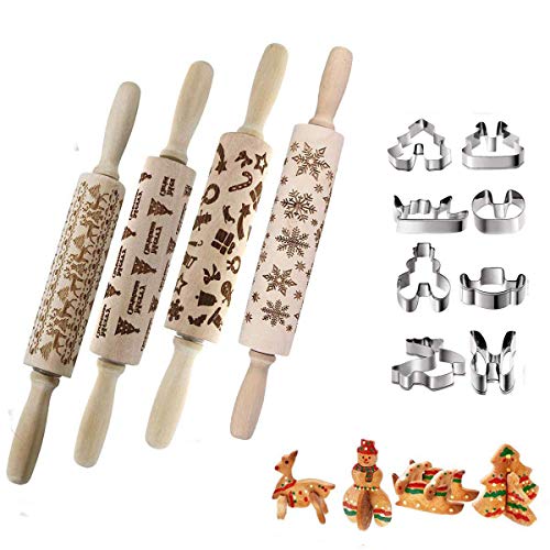 Kitchenmore Rodillos de amasar El de Navidad Moldes de Galletas Hornear Galletas de Galletas de Herramientas de Fondant 35 cm Kitchenmore Rodillos de amasar El de Navidad Moldes de Galletas Hornear Galletas de Galletas de Herramientas de Fondant 35 cm