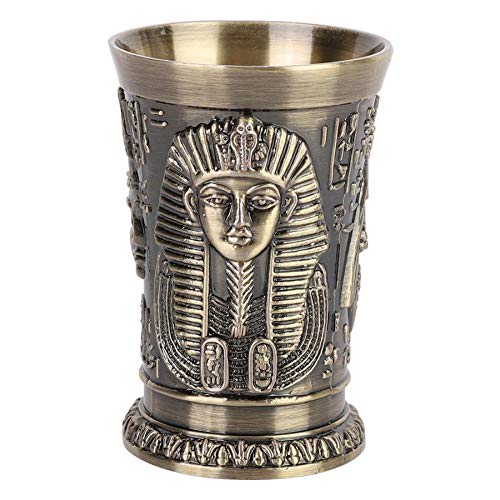 LBYLYH Estatua Regalo Figuras en Miniatura Vintage Egipto Style Wine Cup Metal Goblet Art Craft Decoration Gift Home Adornos 6cm