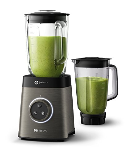 Licuadora y preparadora de smoothies Philips HR3657/90 de alto rendimiento y de titanio (1400 W, 50% más de rendimiento) Licuadora y preparadora de smoothies Philips HR3657/90 de alto rendimiento y de titanio (1400 W, 50% más de rendimiento)