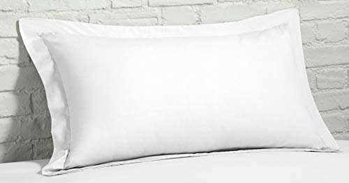 Linen Zone - Juego de Fundas de Almohada (400 Hilos, algodón Egipcio, 50 x 75 cm), Color Blanco Linen Zone - Juego de Fundas de Almohada (400 Hilos, algodón Egipcio, 50 x 75 cm), Color Blanco