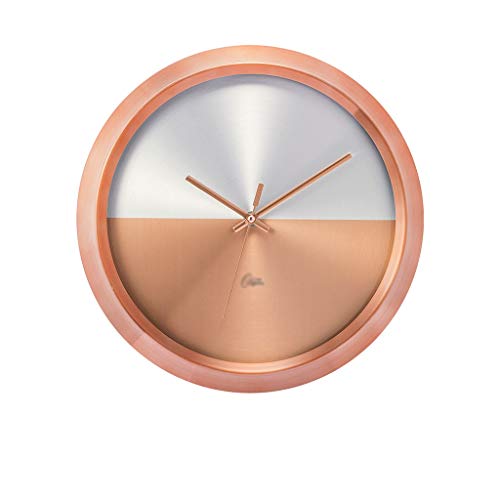 MANLADA-1 Sala de Estar del Reloj de Pared, Shell Metal Cepillado de Reloj Reloj de Pared Redondo Gris Costura Reloj de Pared de Oro (Size : 35.5 * 35.5cm)