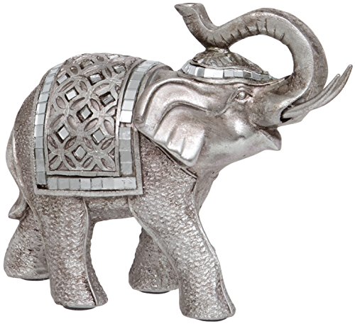 Maturi – Raised Tronco Buda Estilo Figura de Elefante, de Metal, Multicolor, 16.76 X 5,08 X 12,7 cm