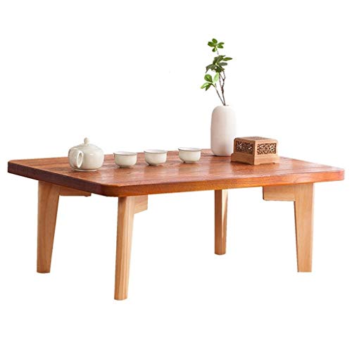 Mesa De Centro Mesa Japonesa Kang Tata Arroz Mesa Baja Rectangular Madera Maciza Zen Balcón Mesa De Centro Mesas (Color : Rose Pear Color, Size : 70 * 45 * 30cm)