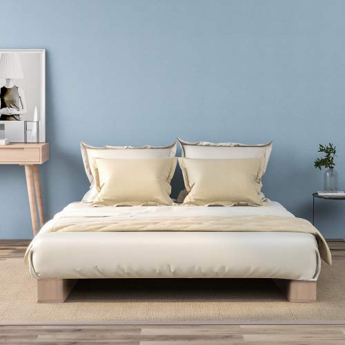 Miracle Girl Cama doble de madera de alta calidad, cama con plataforma con soporte de listones fuerte para dormitorio con jóvenes y madera natural lacada, cama de invitados 90 x 200 cm Miracle Girl Cama doble de madera de alta calidad, cama con plataforma con soporte de listones fuerte para dormitorio con jóvenes y madera natural lacada, cama de invitados 90 x 200 cm
