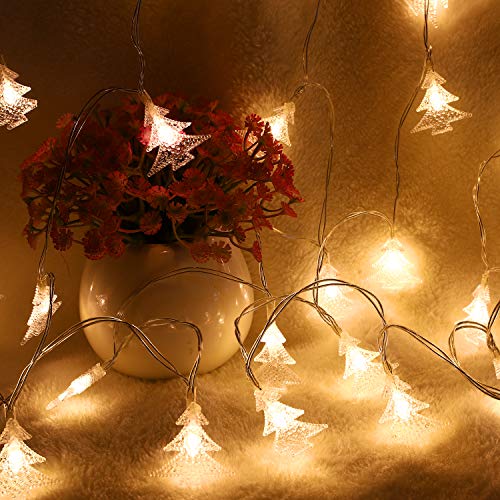 MoKo Guirnaldas Luces, Cadena de luces 10m 100 LED Impermeable para La Decoración de Dormitorio, Fiesta, Navidad y Cumpleaños,Boda，etc. Árbol - Blanco Cálido[Clase de Eficiencia Energética A+]