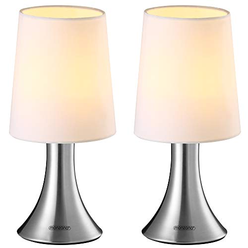Monzana Set de 2 lámparas"Cahaya" de mesa de lectura con base táctil 3 modos de iluminación 25W luz interior moderno decoración Monzana Set de 2 lámparas"Cahaya" de mesa de lectura con base táctil 3 modos de iluminación 25W luz interior moderno decoración