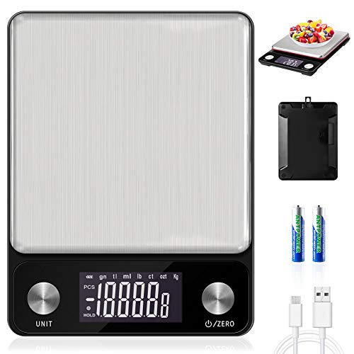 MOSUO Báscula de Cocina Digital con Botón Táctil, Balanza de Cocina 10kg/1g Peso de Cocina, Bascula Alimentos con Plataforma de Acero Inoxidable, Gran Pantalla LCD, Función de Tara, Cable USB MOSUO Báscula de Cocina Digital con Botón Táctil, Balanza de Cocina 10kg/1g Peso de Cocina, Bascula Alimentos con Plataforma de Acero Inoxidable, Gran Pantalla LCD, Función de Tara, Cable USB