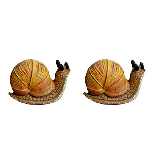 NICEXMAS 2 Piezas de Figuras de Caracol en Miniatura Adornos para Tartas Animales de Jardín de Hadas Decoraciones de Micro Paisaje