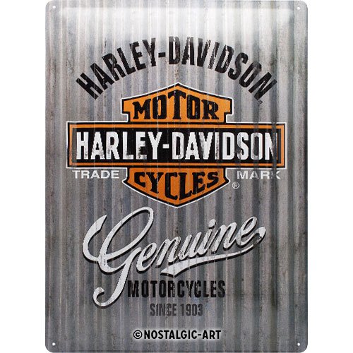 Nostalgic-Art Cartel de chapa retro Harley-Davidson – Metal Wall – Idea de regalo para los fans de las motos, metálico, Diseño vintage, 30 x 40 cm