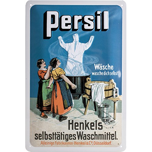 Nostalgic-Art Cartel de Chapa Retro Persil – Wäsche – Idea de Regalo para los Aficionados a la Nostalgia, metálico, Diseño Vintage, 20 x 30 cm