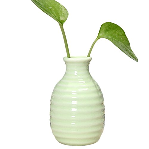 Outflower Jarrón de cerámica aromática, hecho a mano, color verde claro