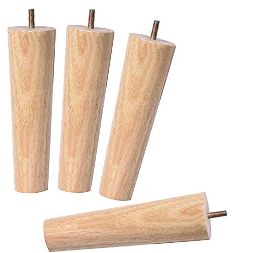 Patas De Sofá De Madera, Pata De Apoyo Para Muebles, Patas De Repuesto, Patas De Armario De Madera Ahusadas, Para Sofá/Silla/Cama/Tv/Tocador, Con Varilla Roscada M6(10cm(3.9inch)) Patas De Sofá De Madera, Pata De Apoyo Para Muebles, Patas De Repuesto, Patas De Armario De Madera Ahusadas, Para Sofá/Silla/Cama/Tv/Tocador, Con Varilla Roscada M6(10cm(3.9inch))
