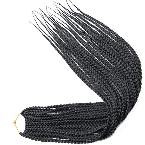 Peluca de dreadlock de pelo largo y recto trenzado trenzado extensión de cabello Caja Braid Crochet Hair, 2