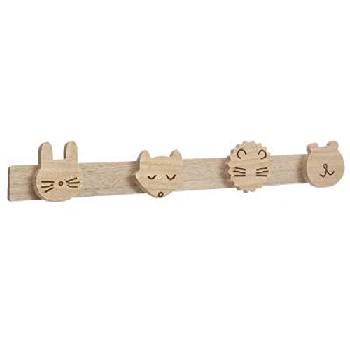 Perchero infantil con diseño de animales, perchero, perchero, perchero de pared para niñas y niños Perchero infantil con diseño de animales, perchero, perchero, perchero de pared para niñas y niños