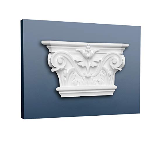 Pilastra Capitel Elemento decorativo de estuco Orac Decor K201 LUXXUS ligero y resistente Hoja de acanthe