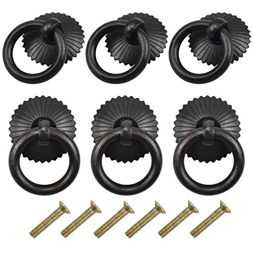 Pomos para Armario, 6 Piezas Pomos y Tiradores de Muebles Vintage, 30mm Pomos para Puertas, Armarios de Cocina Cajones de Comodas Antiguos para Cocina, Dormitorio, Baño - Negro Pomos para Armario, 6 Piezas Pomos y Tiradores de Muebles Vintage, 30mm Pomos para Puertas, Armarios de Cocina Cajones de Comodas Antiguos para Cocina, Dormitorio, Baño - Negro