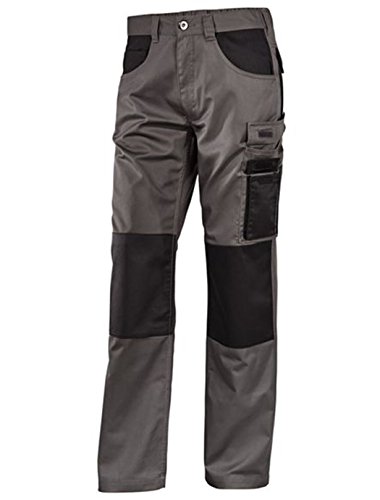 Powerfix - Peto de trabajo para hombre, pantalón de trabajo, ropa de trabajo profesional, color gris, pantalón 58