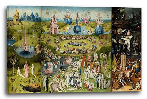 Printed Paintings Impresión Sobre Lienzo (120x80cm): Hieronymus Bosch - El Jardín de Las Delicias