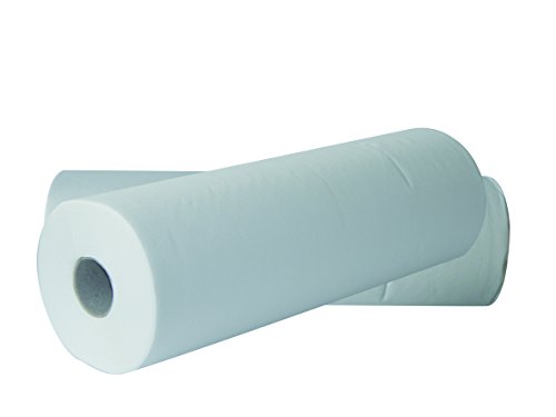 Rollo de papel para médicos de 50 metros 2 capas ancho: 50 cm de color blanco, 9 rollos de alta calidad para cubrir camillas, papel para médicos, rollos medicinales Tiga-Med