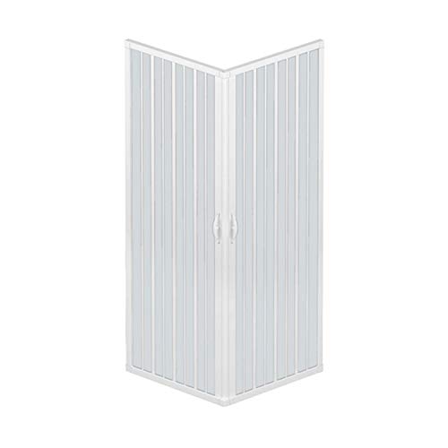 Rollplast - Mampara de ducha de dos puertas con cierre de ángulo de 90ºProducto de PVC no tóxico autoextinguible.Se puede reducir en tamaño mediante el corte del carril.Color: blanco. Rollplast - Mampara de ducha de dos puertas con cierre de ángulo de 90ºProducto de PVC no tóxico autoextinguible.Se puede reducir en tamaño mediante el corte del carril.Color: blanco.