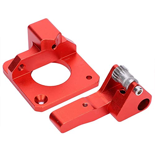 SALUTUYA Kit de extrusora de Impresora 3D de Doble articulación de polea Doble Materiales metálicos con Estructura Simple Rojo para CR-10S