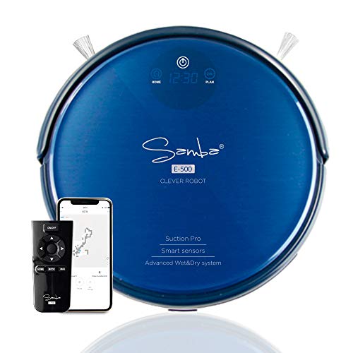 SAMBA E500 Robot Aspirador Y Fregasuelos ¡5en1! con Mapeo y App. Aspirador de Suelo Programable Apto para Todos los Suelos con 7 Modos de Limpieza, Limitación de Estancias y Autonomía 100 Minutos SAMBA E500 Robot Aspirador Y Fregasuelos ¡5en1! con Mapeo y App. Aspirador de Suelo Programable Apto para Todos los Suelos con 7 Modos de Limpieza, Limitación de Estancias y Autonomía 100 Minutos