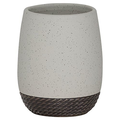 Sealskin Braid Vaso para Cepillo de Dientes, Porcelana, Gris, 8,3x8,3x10 cm