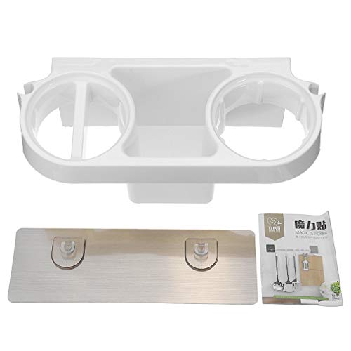 Secador de Pelo Estante Organizador de Almacenamiento Soporte para Peine Baño Soporte montado en la Pared Blanco Secador de Pelo Estante Organizador de Almacenamiento Soporte para Peine Baño Soporte montado en la Pared Blanco