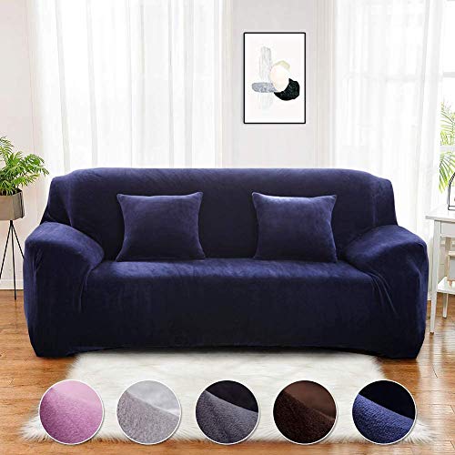 Seogva - Funda de sofá de terciopelo, 1 pieza de funda gruesa para muebles, elegante funda de sofá para sala de estar, fundas de sofá para perros, funda de sofá (sofá de 3 plazas, azul marino) Seogva - Funda de sofá de terciopelo, 1 pieza de funda gruesa para muebles, elegante funda de sofá para sala de estar, fundas de sofá para perros, funda de sofá (sofá de 3 plazas, azul marino)