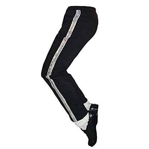 Shuanghao Pantalones de Michael Jackson Pantalones de Billie Pantalones de baile Cosplay Traje de Jackson (Niño (H: 150 CM W: 37-41Kg)) Shuanghao Pantalones de Michael Jackson Pantalones de Billie Pantalones de baile Cosplay Traje de Jackson (Niño (H: 150 CM W: 37-41Kg))
