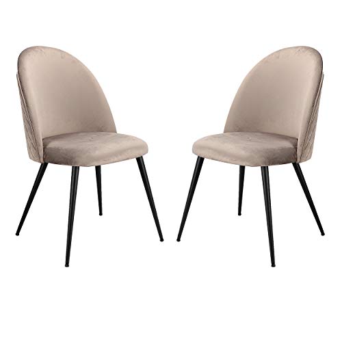 Sillas de Comedor de Terciopelo Juego de 2/4/6 Sillas de Ocio Modernas de Mediados de Siglo Sillas tapizadas con Patas de Metal para la Sala de Estar del Dormitorio (Gray S2) Sillas de Comedor de Terciopelo Juego de 2/4/6 Sillas de Ocio Modernas de Mediados de Siglo Sillas tapizadas con Patas de Metal para la Sala de Estar del Dormitorio (Gray S2)
