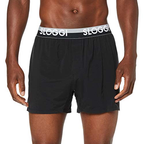 Sloggi Men The Slim Fit Boxer, (Black 0004), Medium para Hombre