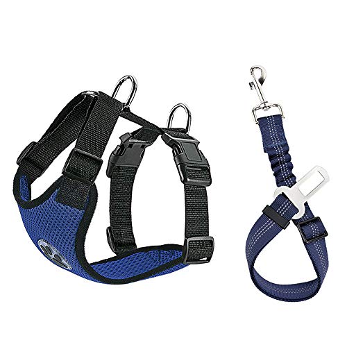 SlowTon Arnés de Coche para Perros con cinturón de Seguridad, Arnés de Seguridad para Perro, arnes Perro,Correa elástica Ajustable y Forro de Tela Transpirable en el vehículo SlowTon Arnés de Coche para Perros con cinturón de Seguridad, Arnés de Seguridad para Perro, arnes Perro,Correa elástica Ajustable y Forro de Tela Transpirable en el vehículo
