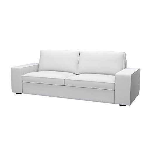Soferia - IKEA KIVIK Funda para sofá de 3 plazas, Elegance White