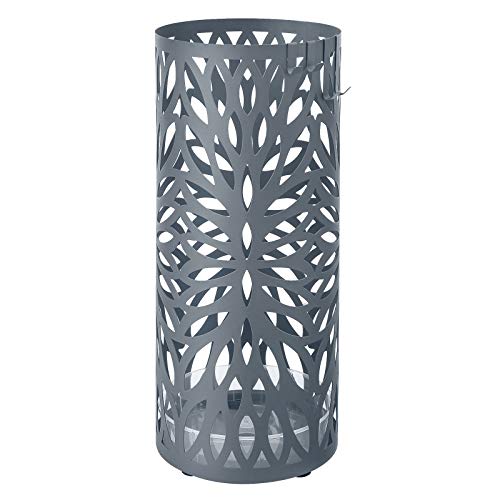 SONGMICS Paragüero de Metal, Soporte Redondo para Paraguas, 19,5 Diá. x 49 cm, con 4 Ganchos y una Bandeja de Goteo Extraíble, para Pasillo, Gris Antracita LUC020G01 SONGMICS Paragüero de Metal, Soporte Redondo para Paraguas, 19,5 Diá. x 49 cm, con 4 Ganchos y una Bandeja de Goteo Extraíble, para Pasillo, Gris Antracita LUC020G01