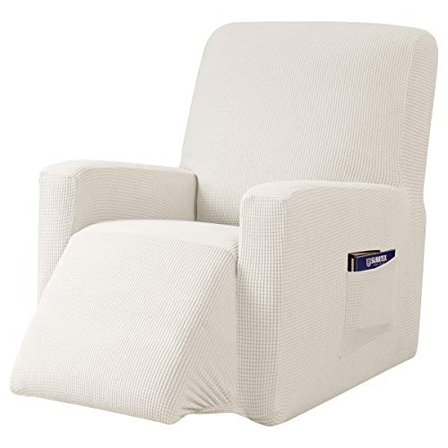 Subrtex - Funda de sillón relax extensible para 1 plaza, sillón relax, color crema