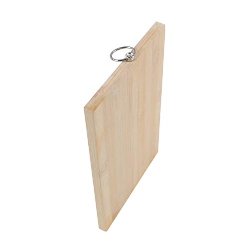 Tabla de cortar de madera gruesa para cocina, con asas, resistente para carne, frutas, verduras, cocina, bandeja de servir (34 cm)