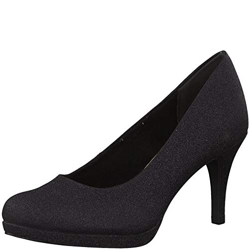 Tamaris Mujer Zapatos de tacón, señora Zapatos de tacón Clásicas, Zapatos de tacón,Noche,Elegantes,cómodos,Black Glam,38 EU / 5 UK