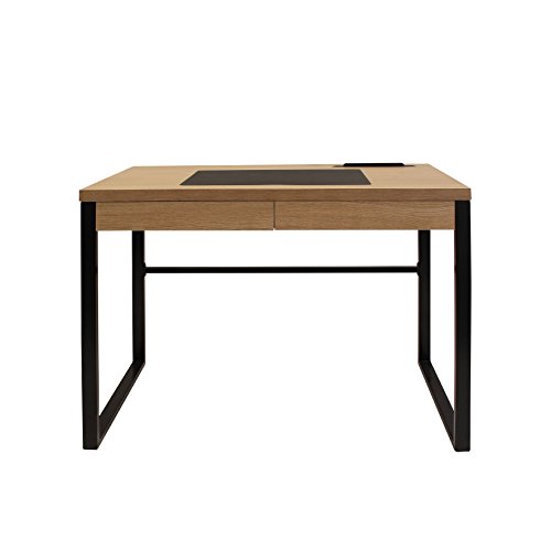 THE HOME DECO FACTORY HD3722 Mesa DESPACHO Madera Y Metal HD3722-LGSP, 110x110x16 cm THE HOME DECO FACTORY HD3722 Mesa DESPACHO Madera Y Metal HD3722-LGSP, 110x110x16 cm
