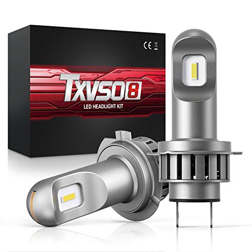 TXVSO 12000LM H7 Kit De Faros Delanteros LED De Repuesto Para Bombillas Halógenas De Xenón, Lámparas Blancas De 6000K, Apto Para Todos Los Coches H7, 2 Unids/set (H7)