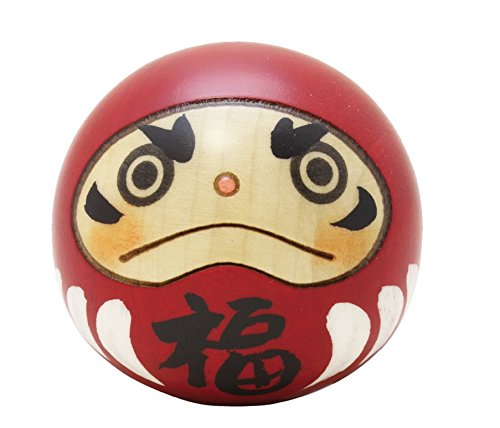 Usaburo Hecho en Japón Kokeshi Muñeca de madera Happy Daruma Color rojo 9-113-2