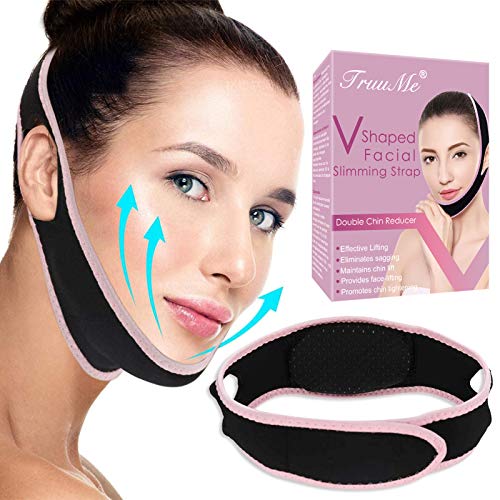 V Line Lifting Mask, V Line Mask, V-Shaped Slimming Mask, V Line Máscara, Vendaje de Elevación Facial Sin Dolor Para Mujeres Elimina la Flacidez Lifting de Piel Reafirmante Antienvejecimiento