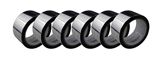 Varivendo - Rollo de cinta adhesiva (6 unidades, aluminio, polipropileno, 50 mm x 50 m, 300 m)